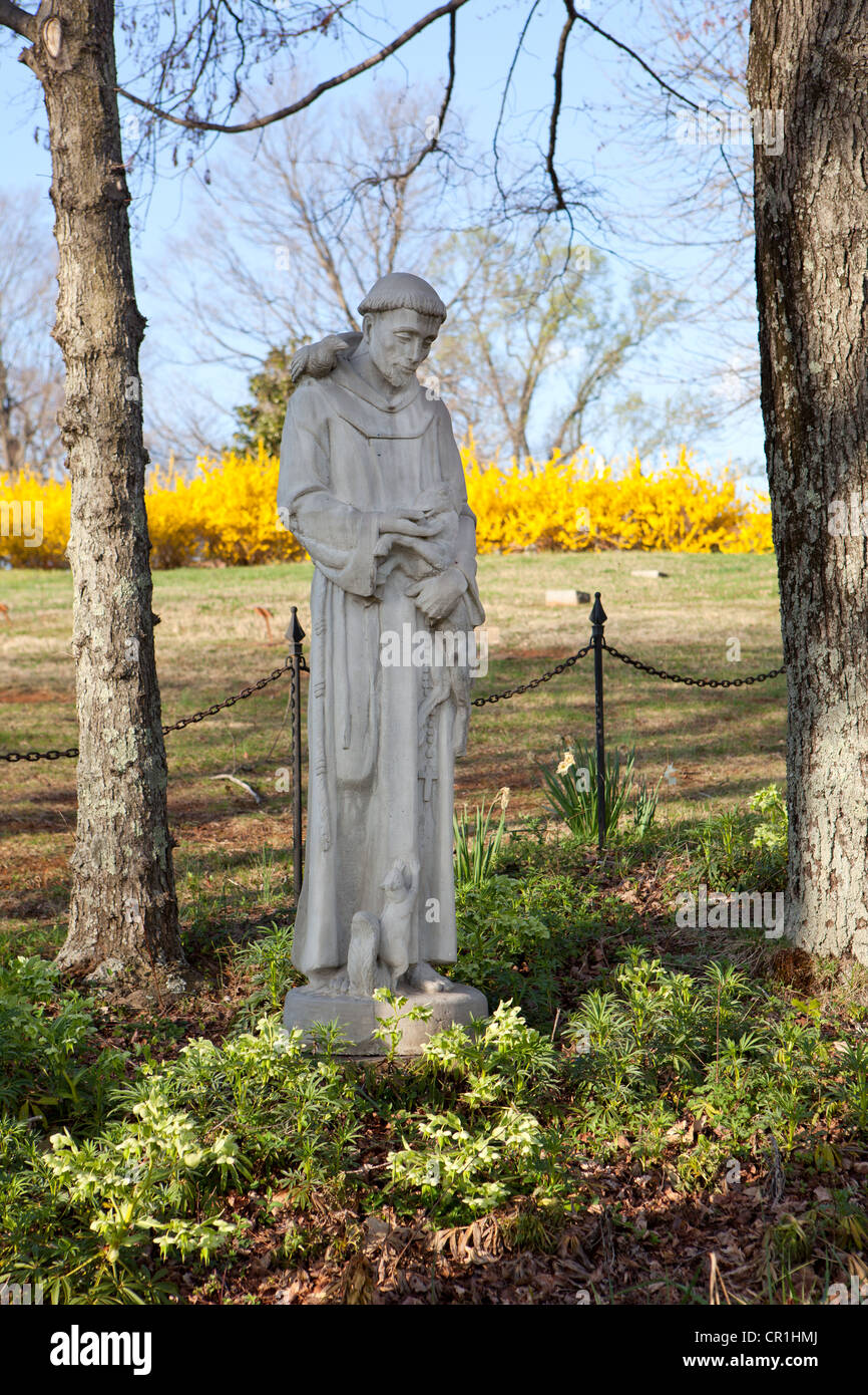 St Francis von Assisi, alten Stadtfriedhof Lynchburg, Virginia, USA Stockfoto