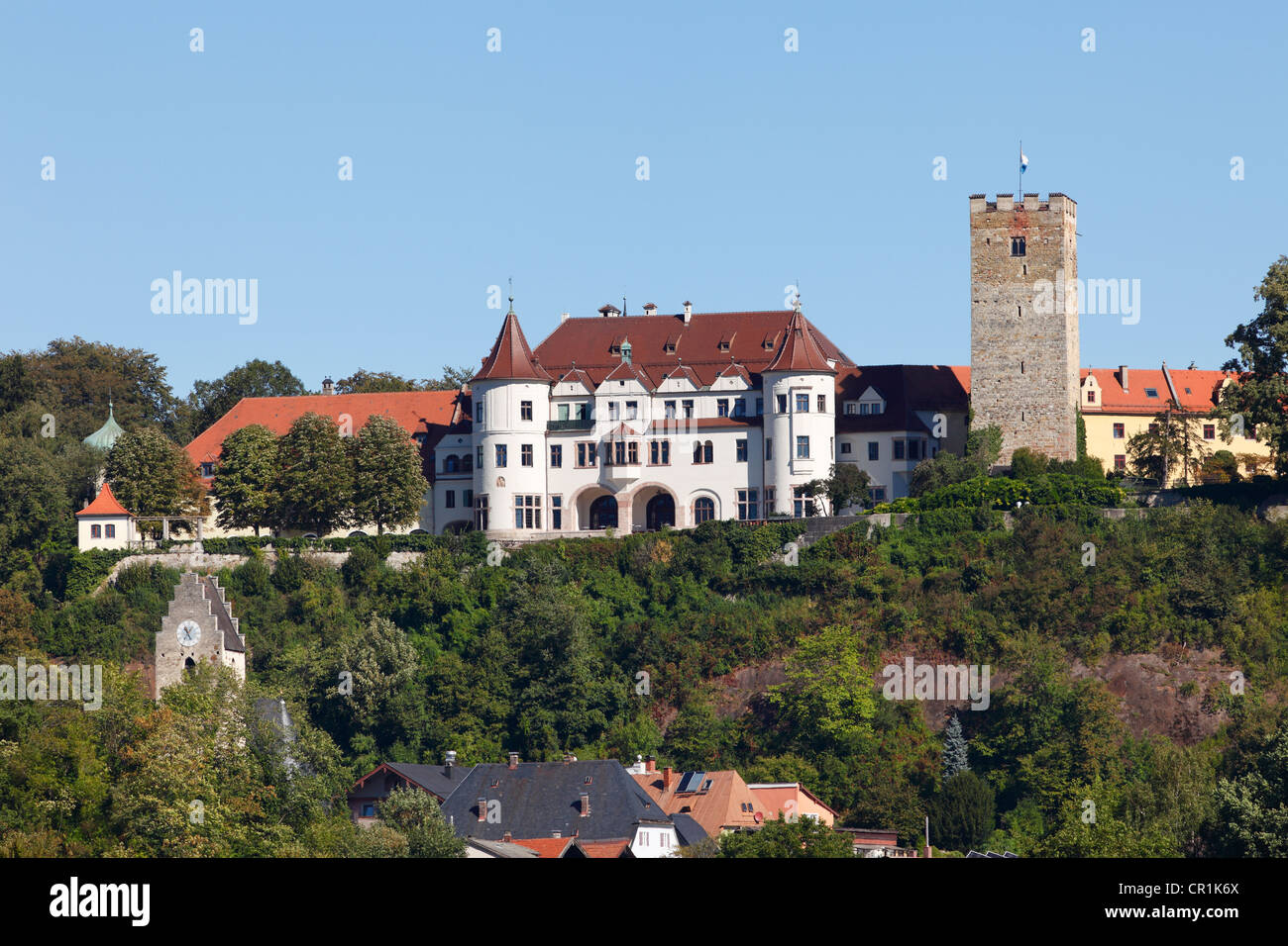 Schloss Neubeuern Burg, Inntal, Chiemgau, Upper Bavaria, Bayern, Deutschland, Europa, PublicGround Stockfoto