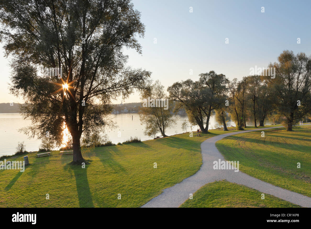 Starnberger See, Starnberg, Fuenfseenland, fünf-Seen-Region, Upper Bavaria, Bavaria, Germany, Europe, PublicGround Stockfoto