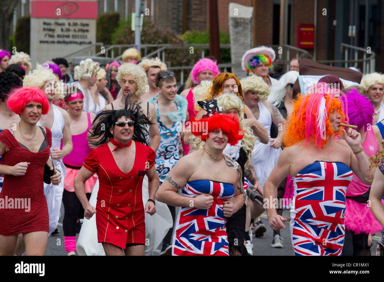 Ashgate Hospiz-Charity-Drag-Rennen Stockfoto