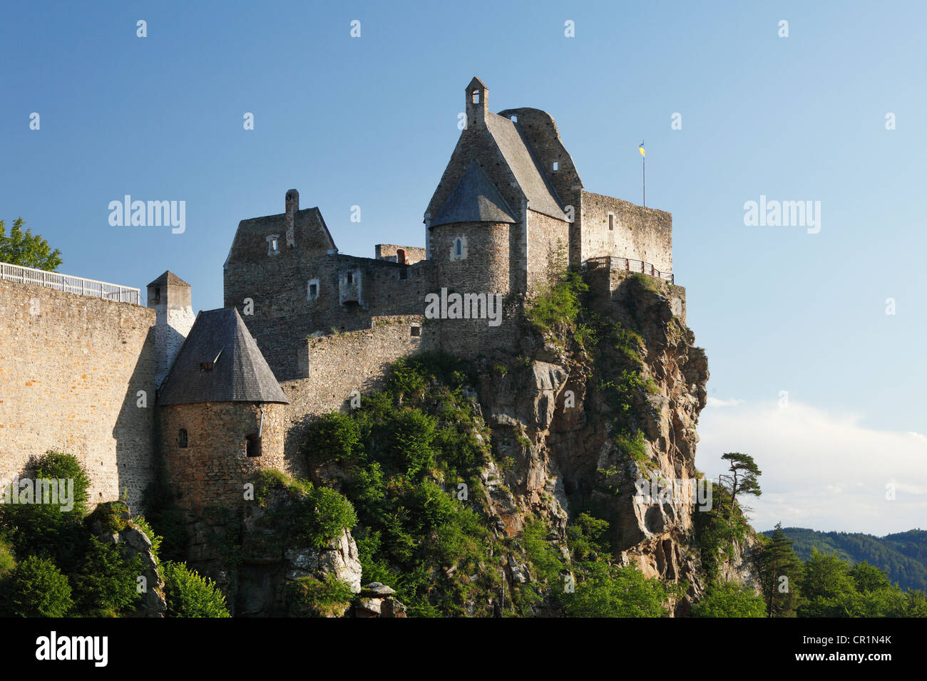 Burgruine Aggstein Burgruine, Wachau, Niederösterreich, Österreich Stockfoto