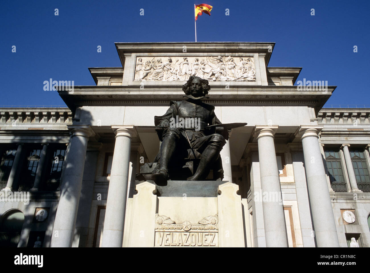 Spanien, Madrid, Statue von Velazquez vor Museo del Prado Stockfoto