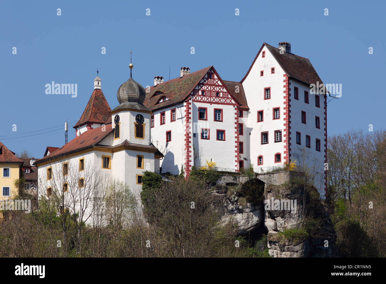 Burg Egloffstein, kleine Schweiz, Oberfranken, Franken, Bayern, Deutschland, Europa Stockfoto