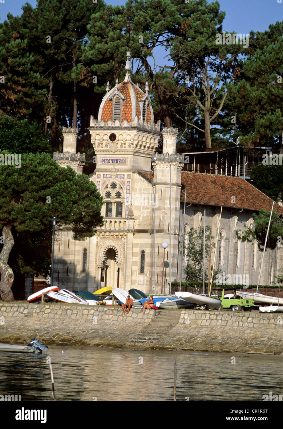Frankreich, Gironde, Bassin d ' Arcachon, die algerische Villa im Dorf Herbe Stockfoto