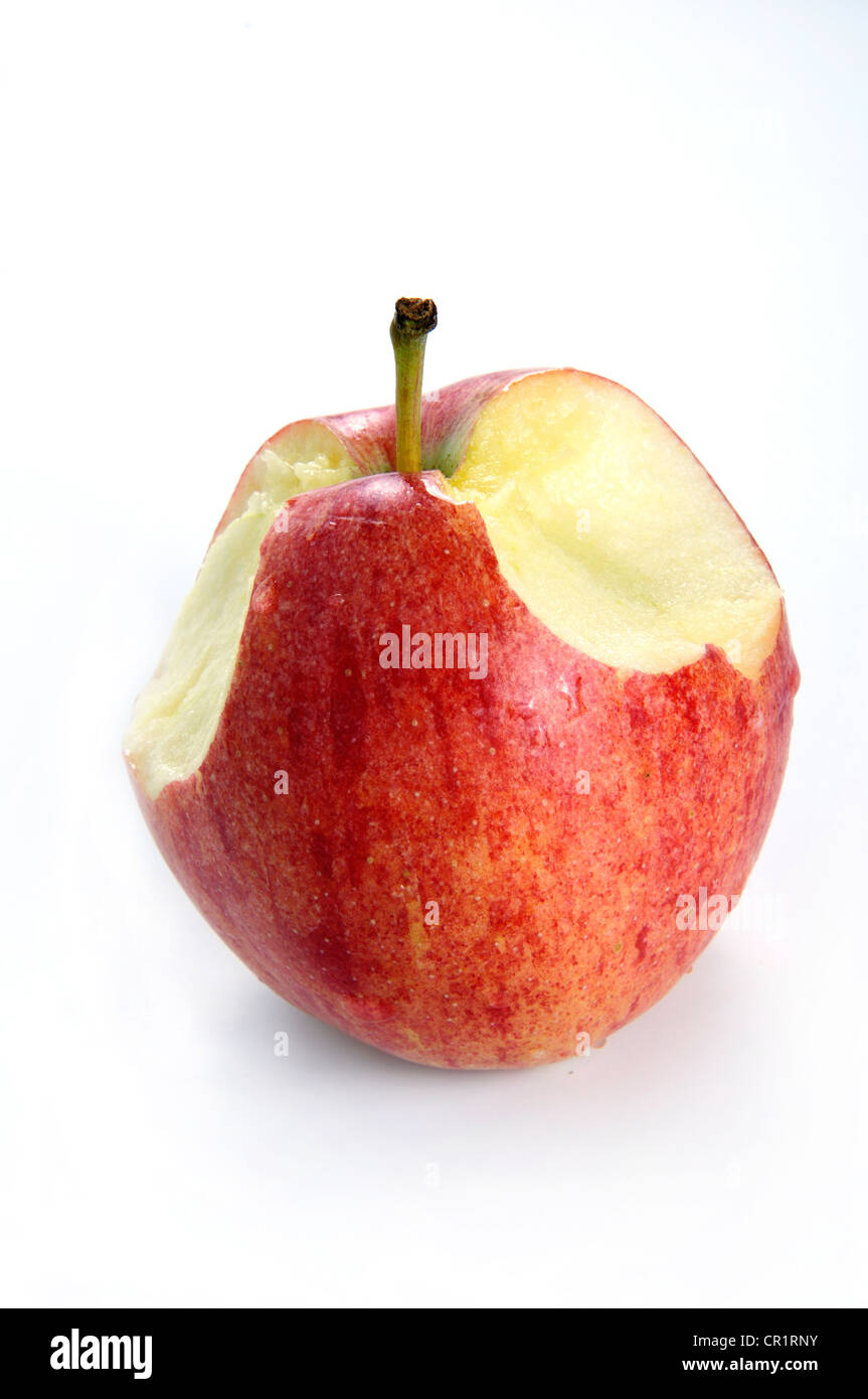 Angebissene Apfel Stockfoto