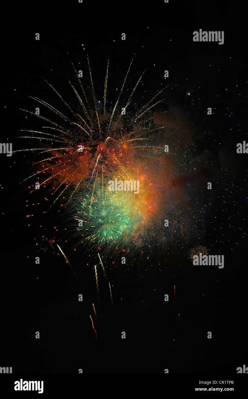 Feuerwerk, Chicago, Illinois, Vereinigte Staaten von Amerika Stockfoto