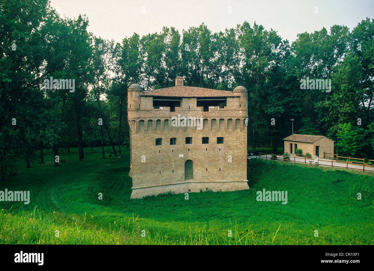 Europa Italien Emilia Romagna Provinz Ferrara Stellata Festung Stockfoto