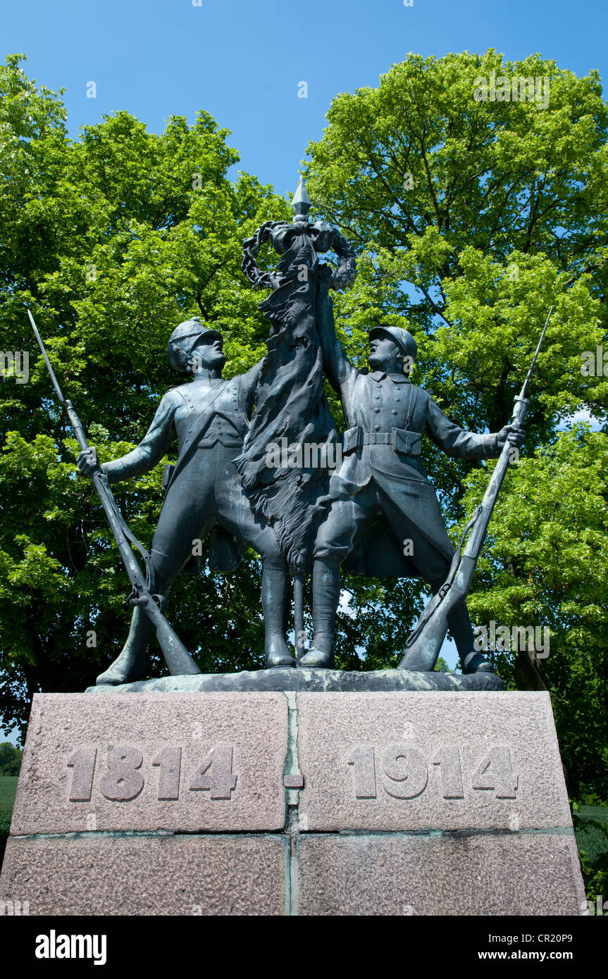 Französischen Krieg Denkmal zum Gedenken an Schlachten im Jahre 1814 und WW1, Chemin des Dames, Frankreich Stockfoto