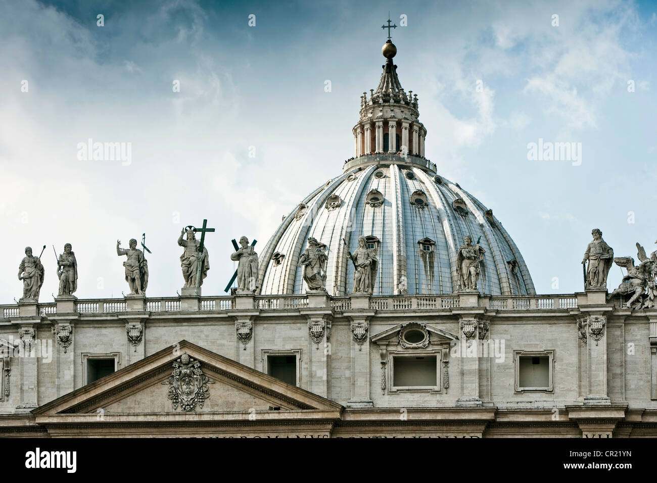 Statuen von St.-Peters-Platz in Rom Stockfoto