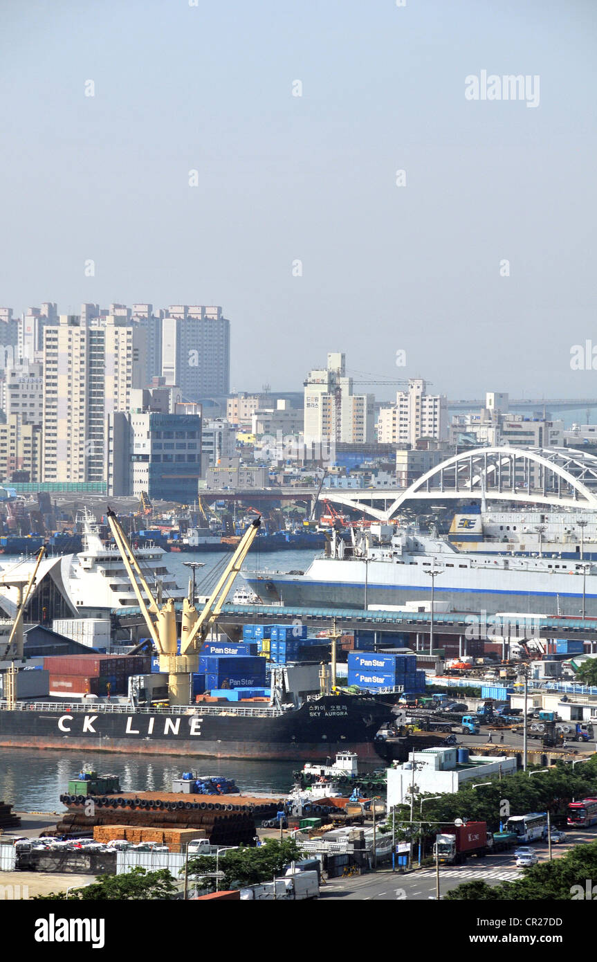 Hafen von Busan Südkorea Stockfoto