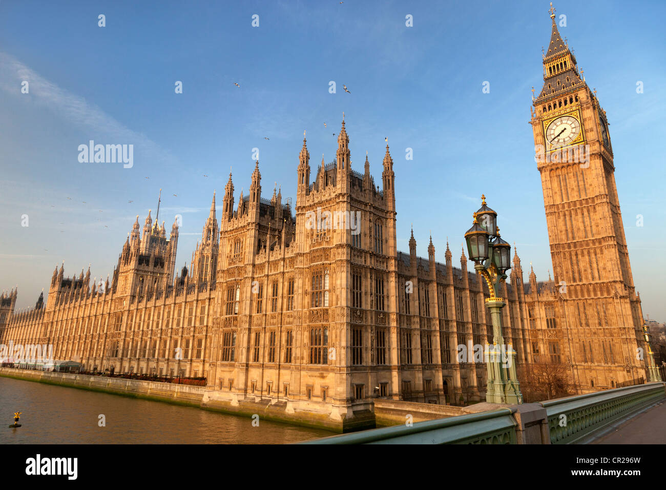 Der Palace of Westminster, frühen Frühlingsmorgen Stockfoto