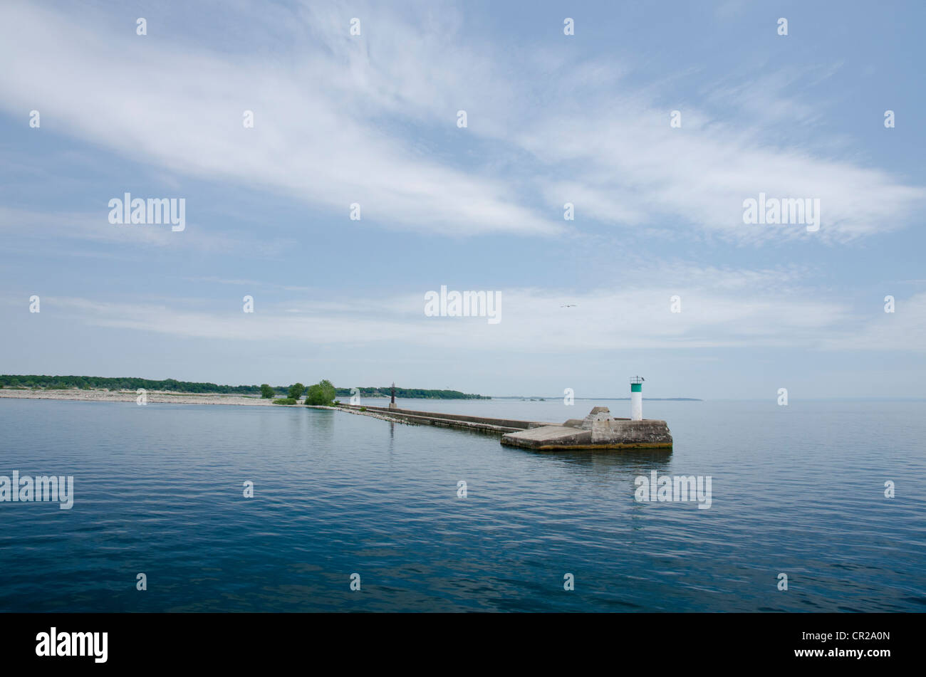 New York, Buffalo. Büffel wellenbrecher am Erie See. Stockfoto