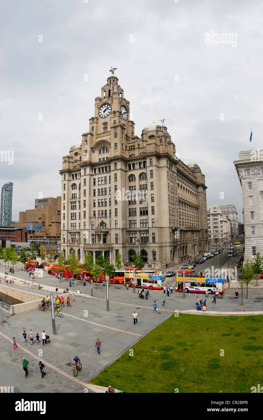 Royal Liver Assurance Building befindet sich am Pier Head in Liverpool Stockfoto