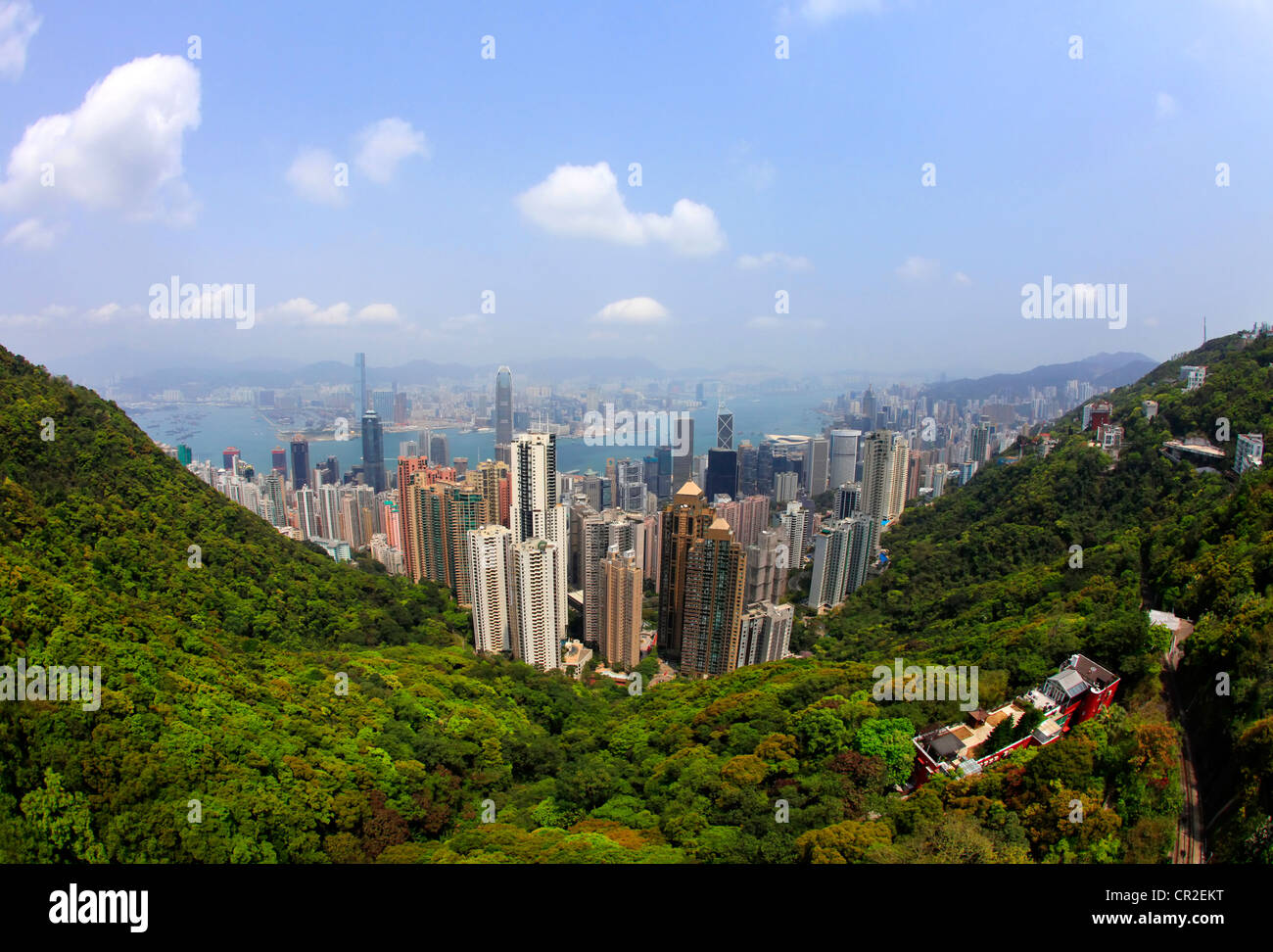 Hong Kong Skyline vom Victoria Peak Stockfoto
