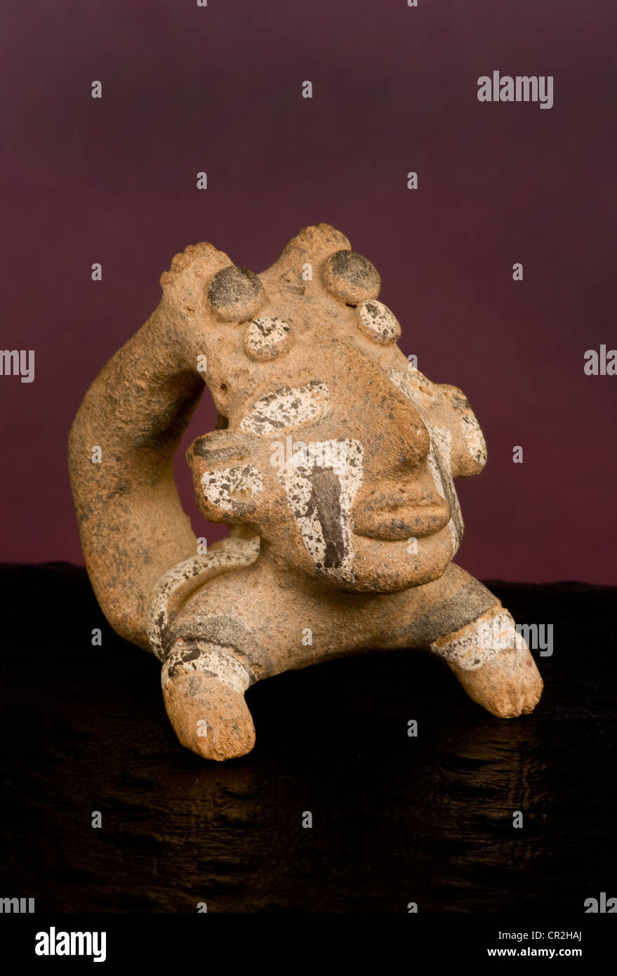 Pre-Columbian Acrobat Figur um 600AD. Stockfoto