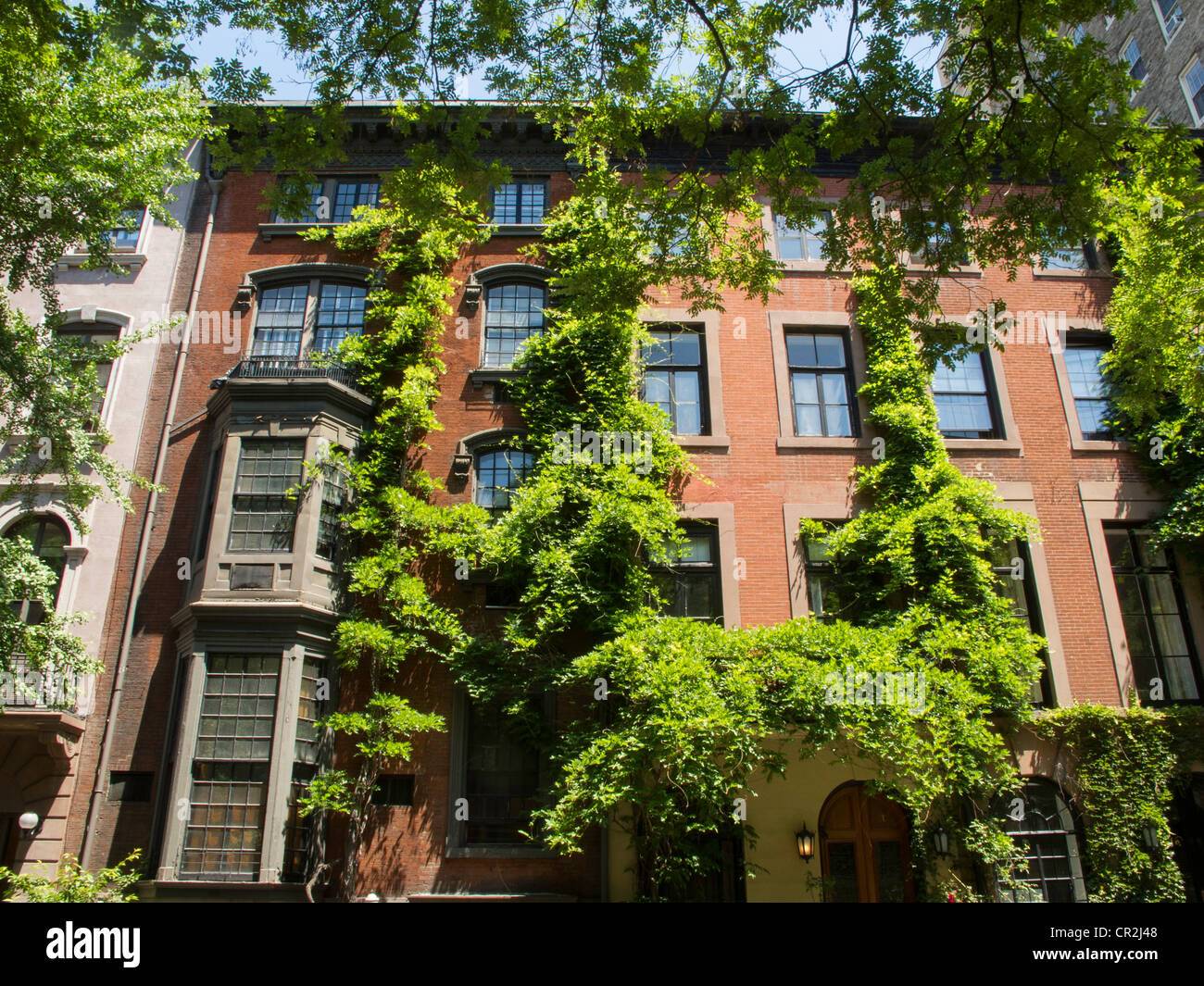 Neunte Weststraße Nachbarschaft in Greenwich Village, New York Stockfoto