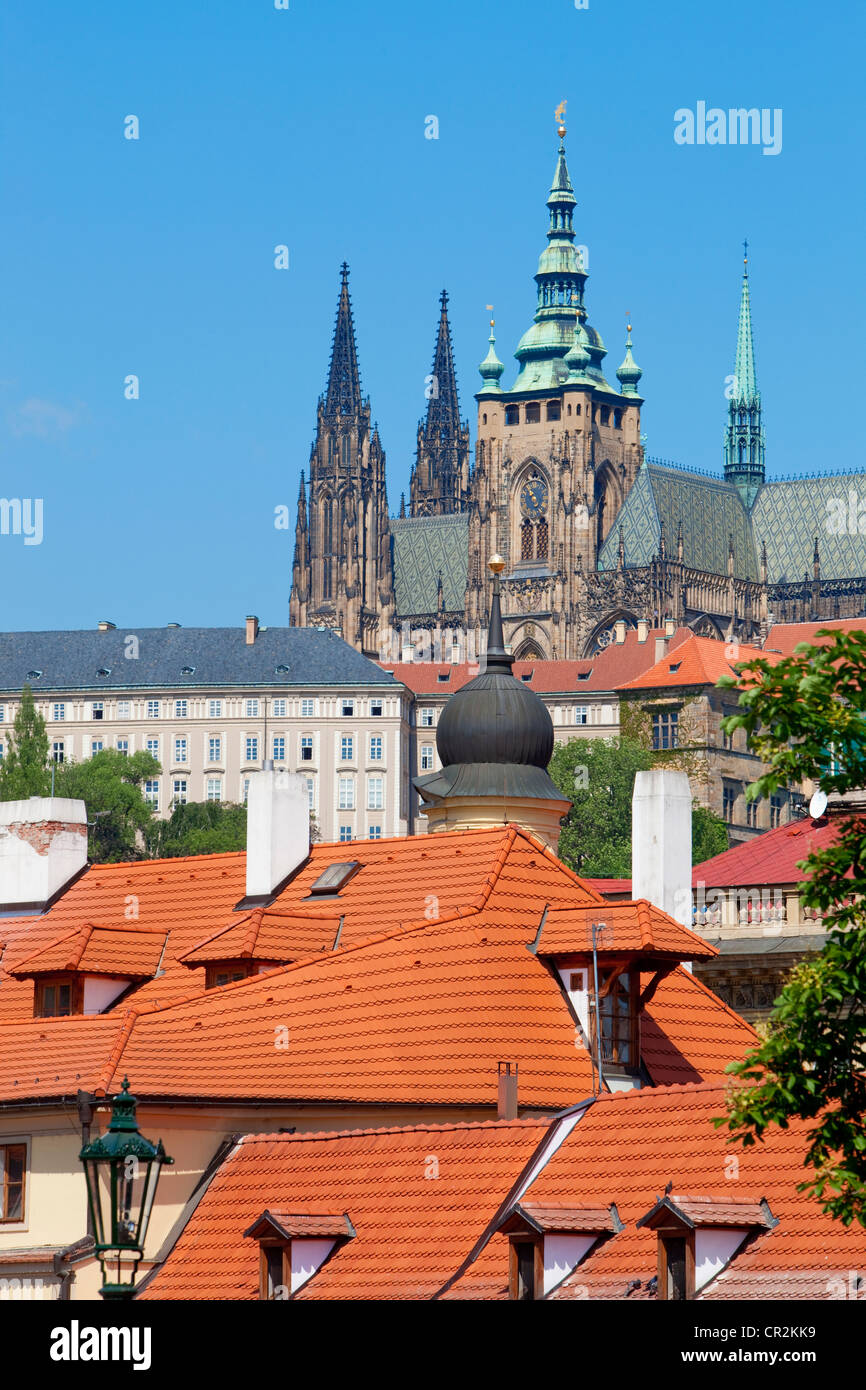 Tschechische Republik, Prag - Burg Hradschin, st.-Veits-Dom und kleinen Viertel Stockfoto