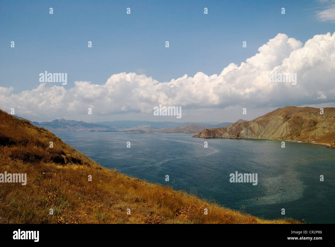 Küste Ansicht, Ordschonikidse (Siedlung von Feodossija), Krim, Ukraine Stockfoto