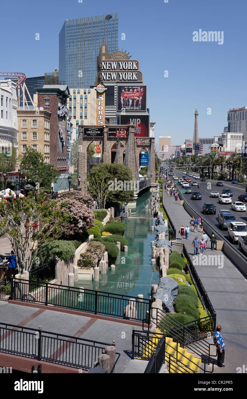 Las Vegas Strip, Süden, Stadtzentrum Stockfoto