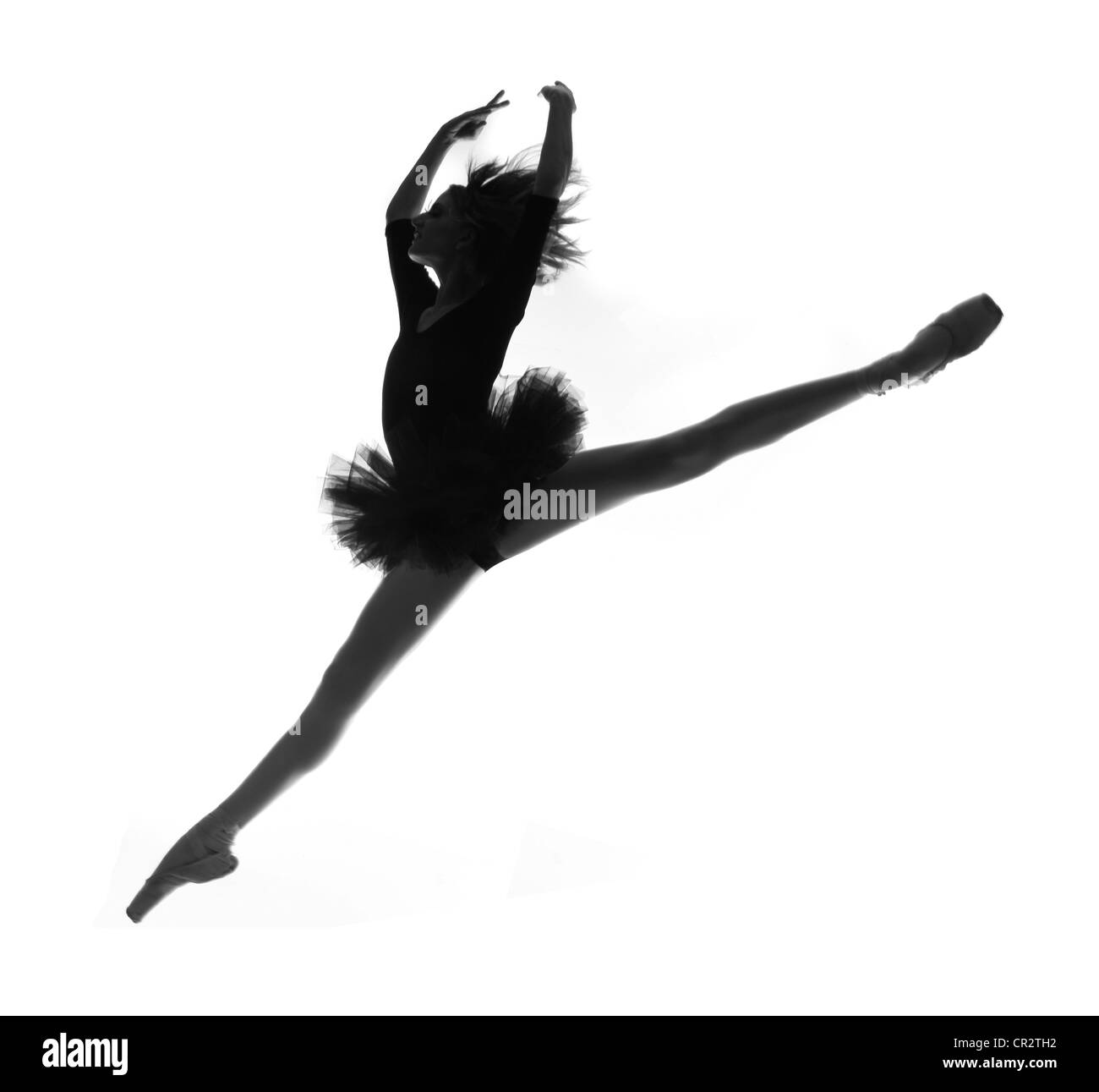 Ballerina-Frau im Studio Stockfoto