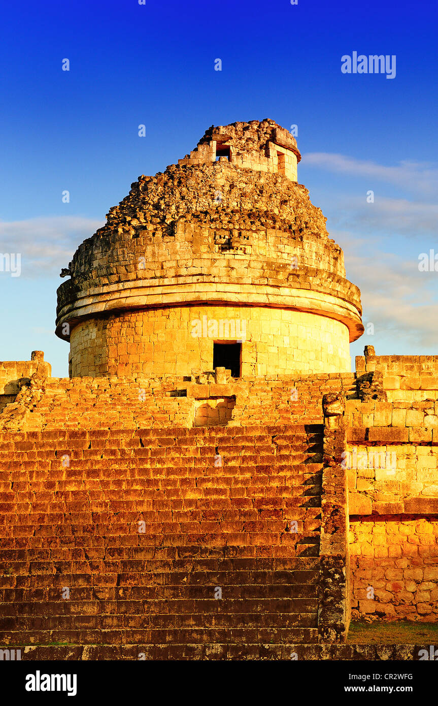 Das Observatorium in Chichen Itza, Mexoco, Yucatan Stockfoto