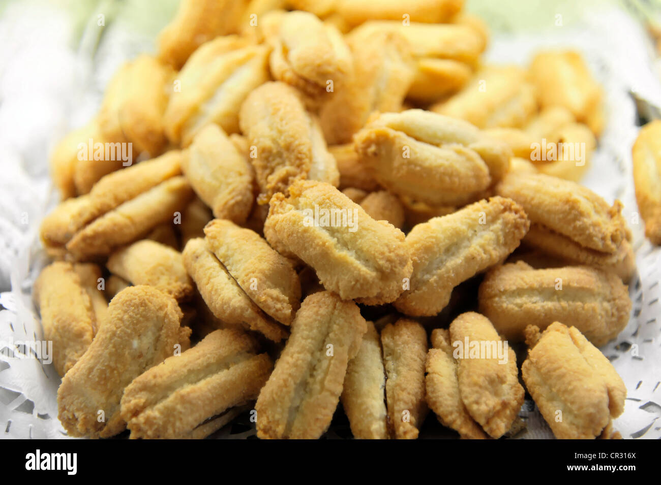 Gebäck, Confeitari Nacional 180 Anos, Café-Konditorei, Stadtzentrum von Lissabon, Lisboa, Portugal, Europa Stockfoto