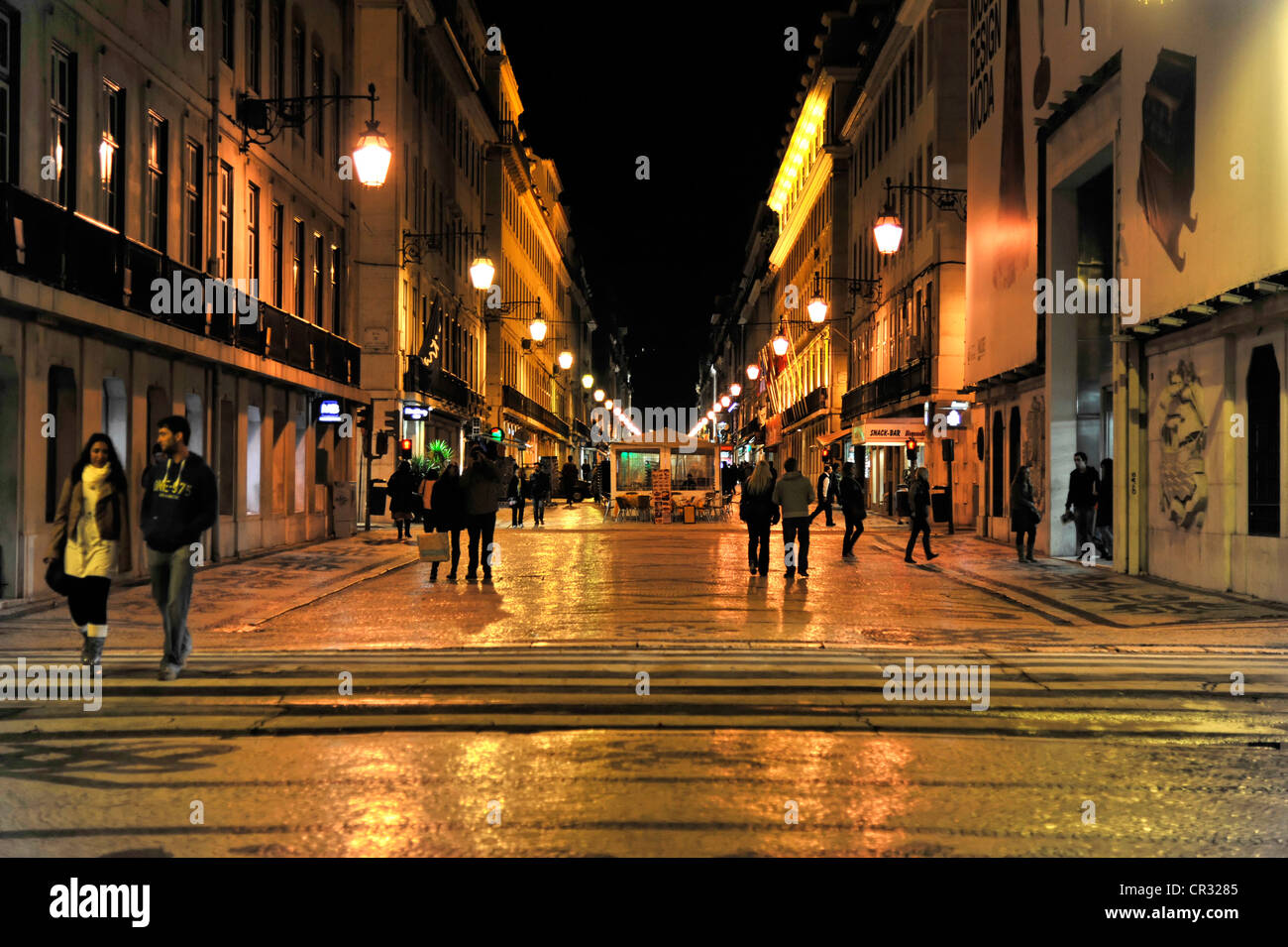 Rua Augusta, Baixa, Chiado, Lissabon, Portugal, Europa Stockfoto