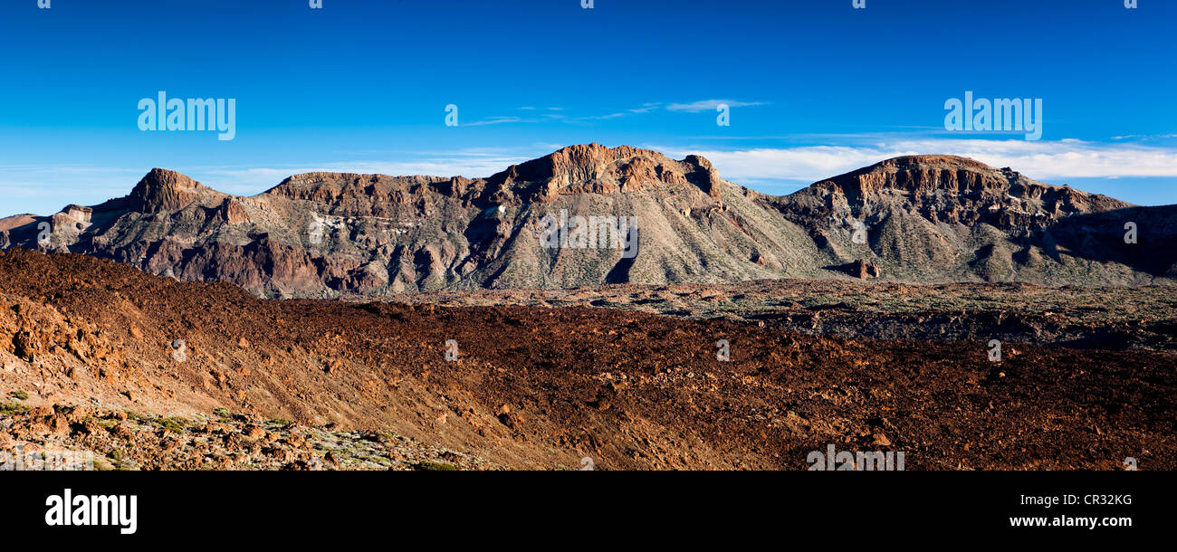 Krater Landschaft im Teide-Nationalpark, zum UNESCO-Weltkulturerbe, Teneriffa, Kanarische Inseln, Spanien, Europa Stockfoto