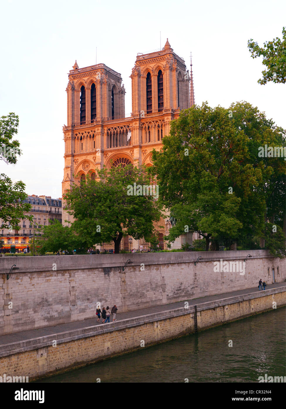 Paris-Fluss Seine Kathedrale Notre-Dame Stockfoto