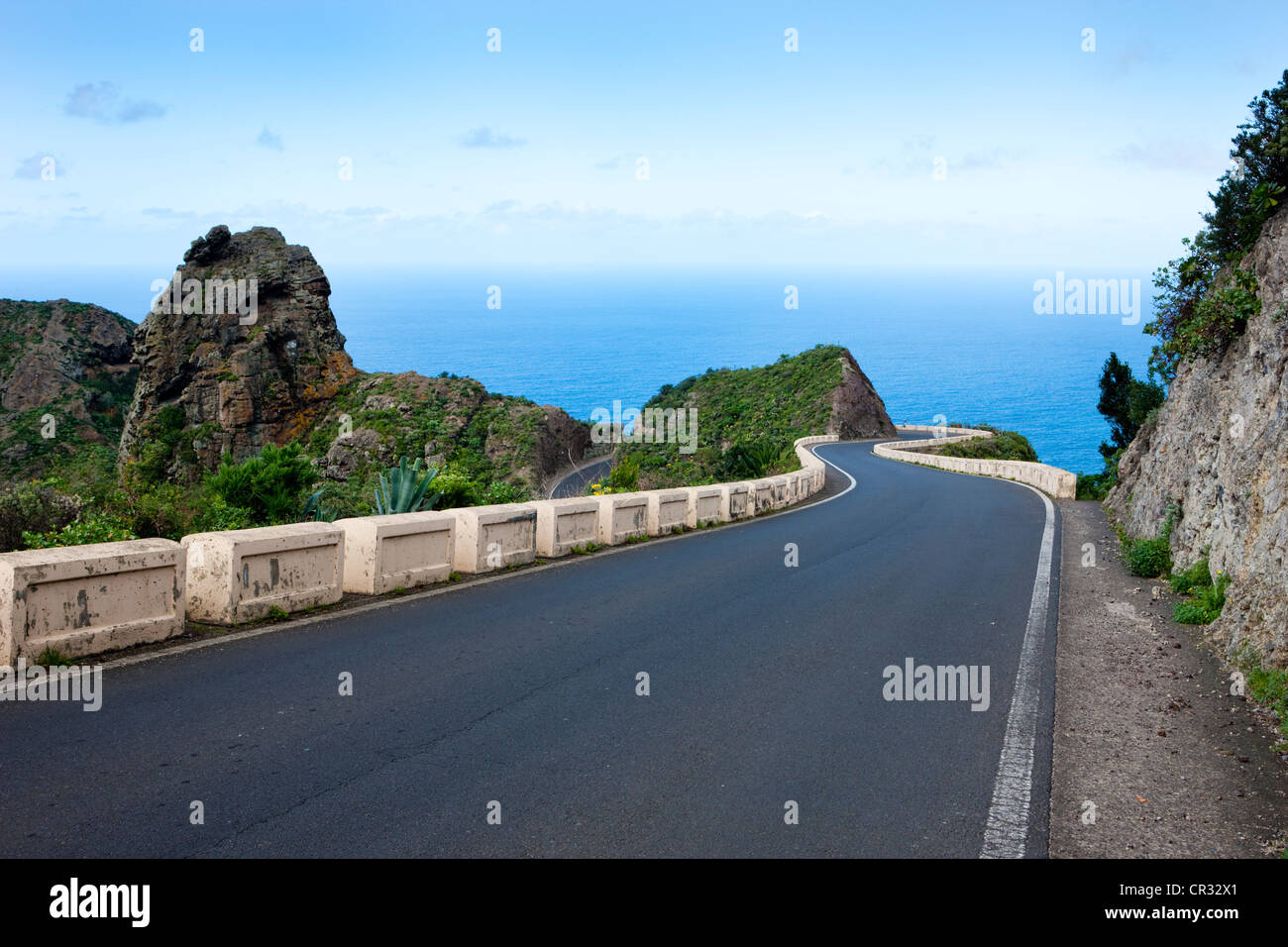 Straße nach Taganana, Teneriffa, Kanarische Inseln, Spanien, Europa Stockfoto
