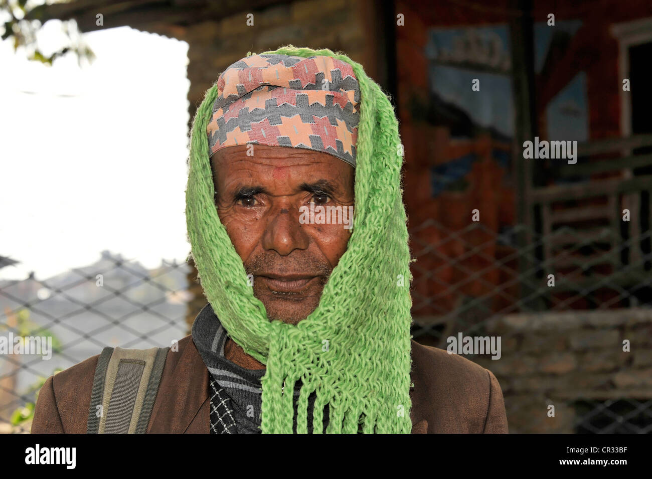 Nepalesische Greis, Porträt, Pokhara, Nepal, Asien Stockfoto
