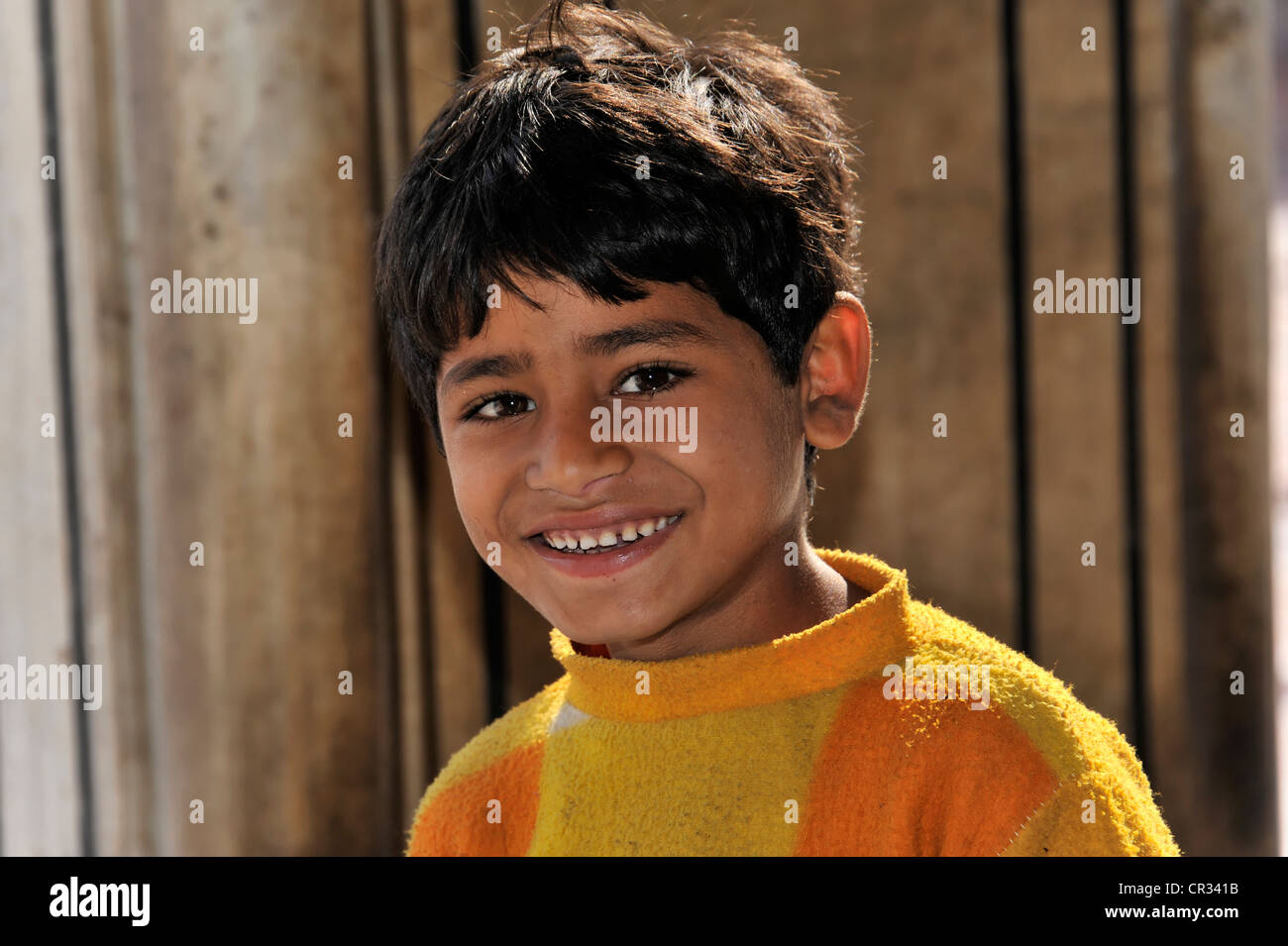 Indianerjunge, Porträt, Delhi, Nordindien, Indien, Asien Stockfoto