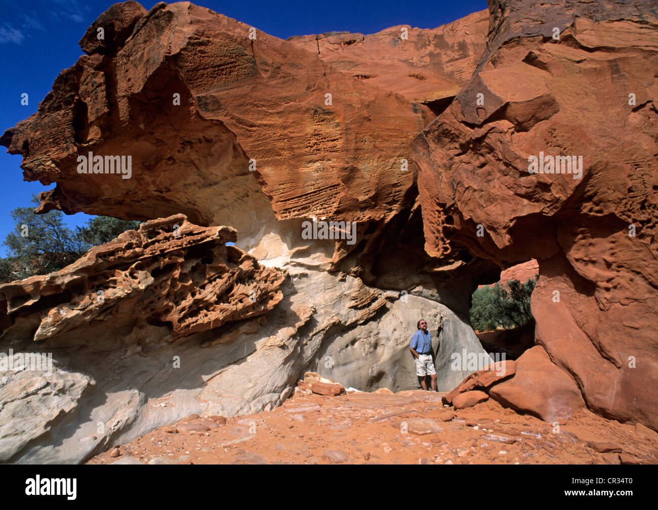Australien, Northern Territory, Rainbow Valley Felsen Stockfoto
