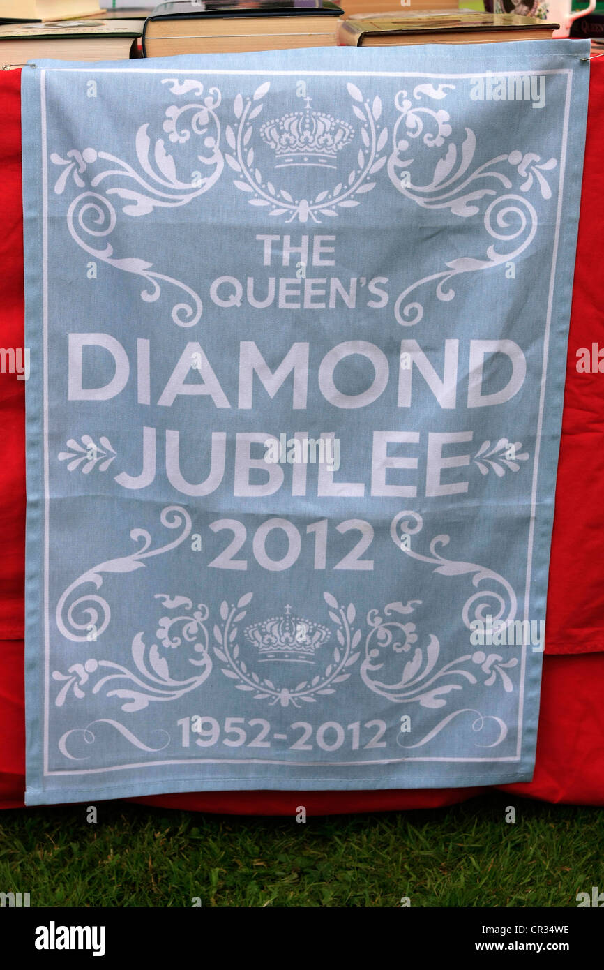 Der Königin Diamond Jubilee 2012 Geschirrtuch Stockfoto