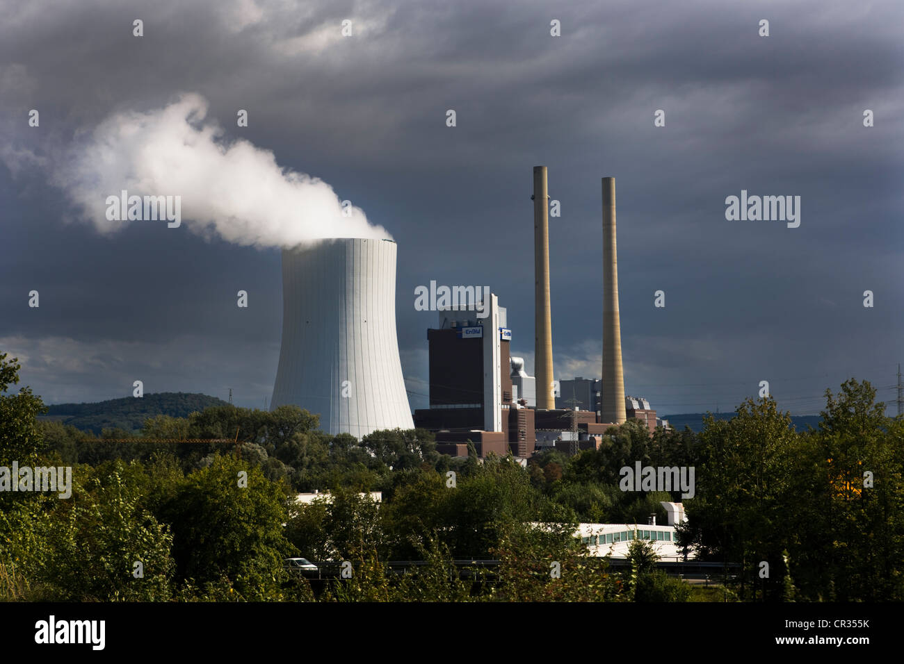 Kernkraftwerk in Heilbronn, Baden-Württemberg, Deutschland, Europa Stockfoto
