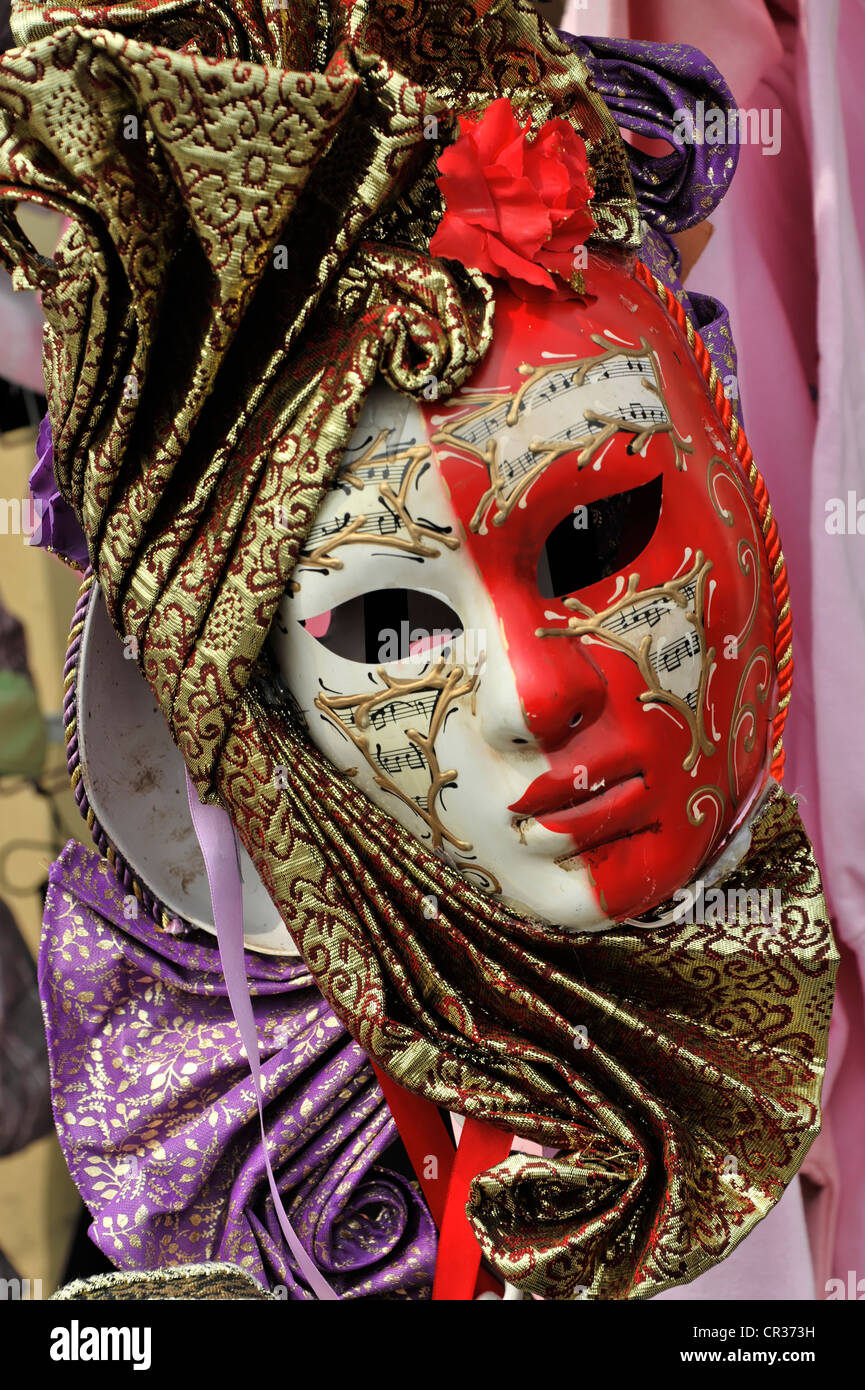Venedig-Maske, Souvenir, Venedig, Venetien, Italien, Europa Stockfoto