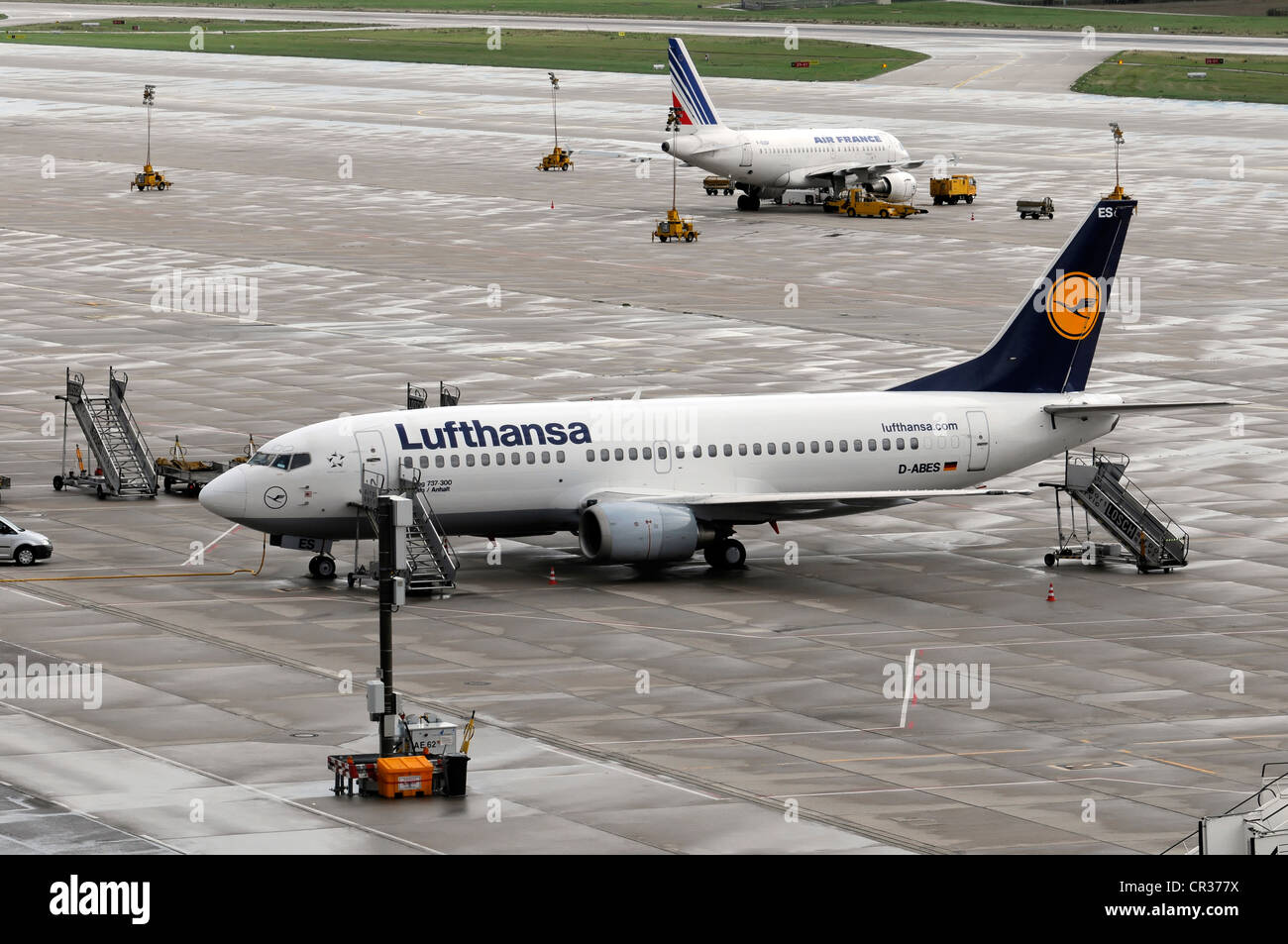 D-ABES, Lufthansa Boeing 737-330, Flughafen Stuttgart, Stuttgart, Baden-Württemberg, Deutschland, Europa Stockfoto