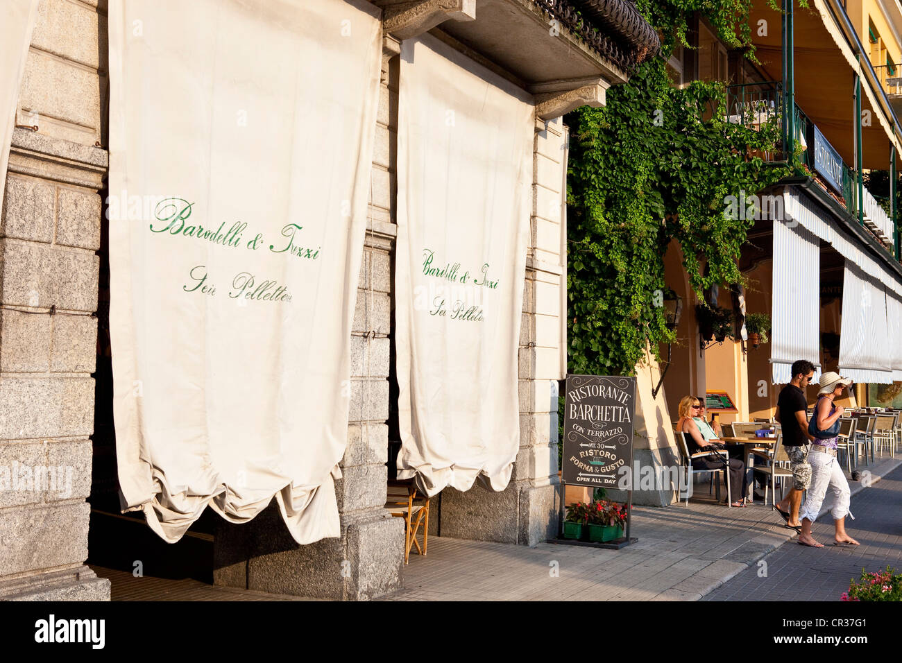 Italien, Lombardei, Comer See, das Dorf von Bellagio Stockfoto