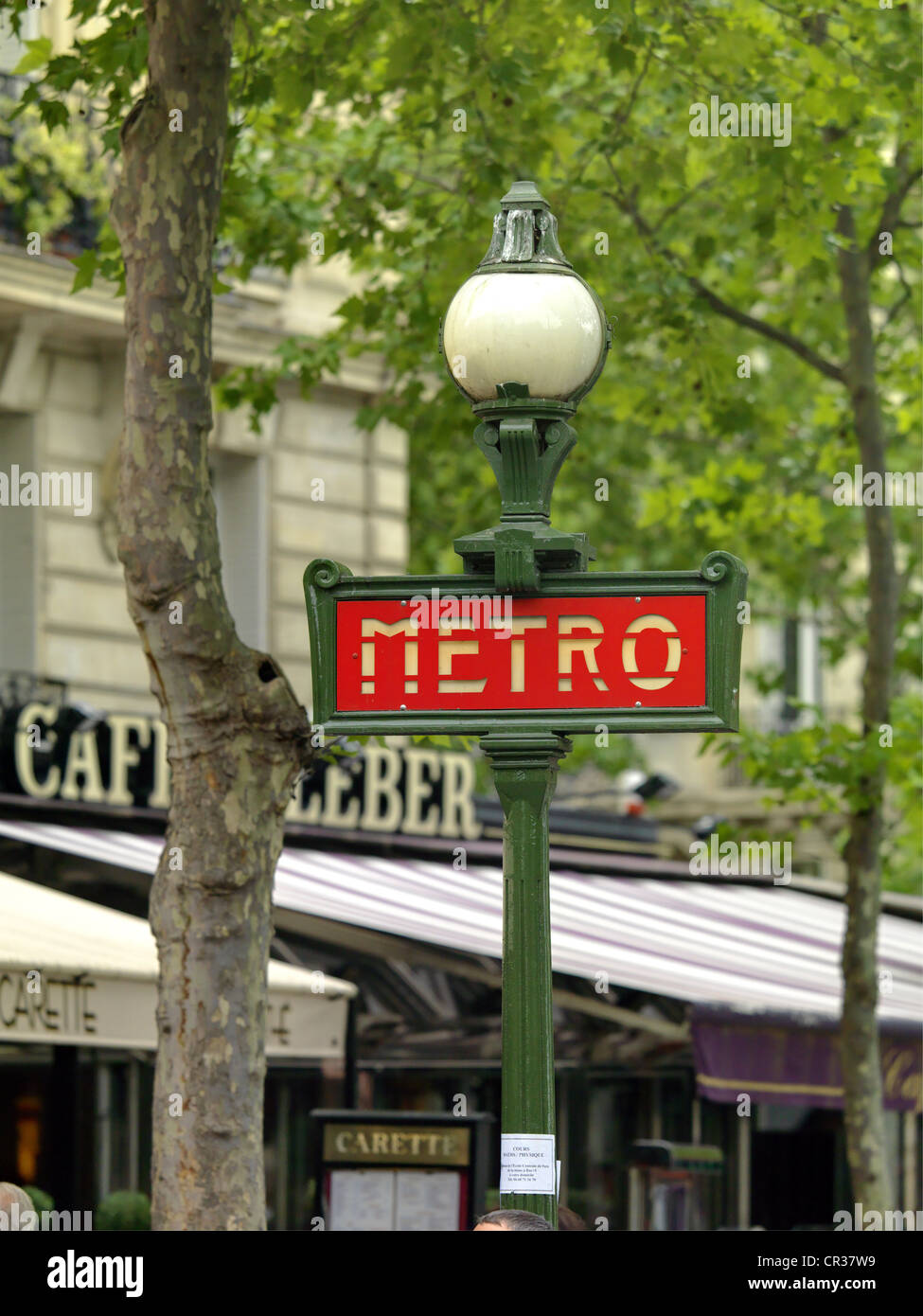 Paris Metro Zeichen Stockfoto