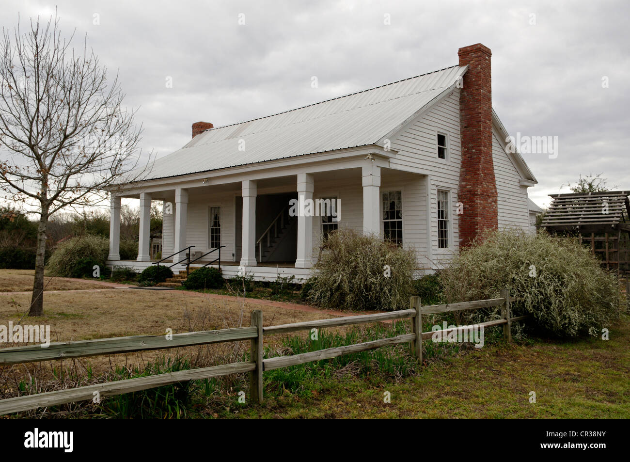 Eine frühe Ost Texas Bauernhaus aus um 1870 nach restauriert und als Museum genutzt. Stockfoto