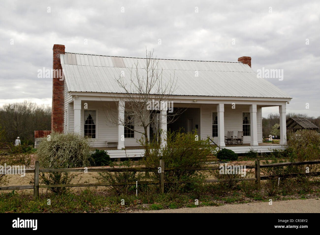 Eine frühe Ost Texas Bauernhaus aus um 1870 nach restauriert und als Museum genutzt. Stockfoto