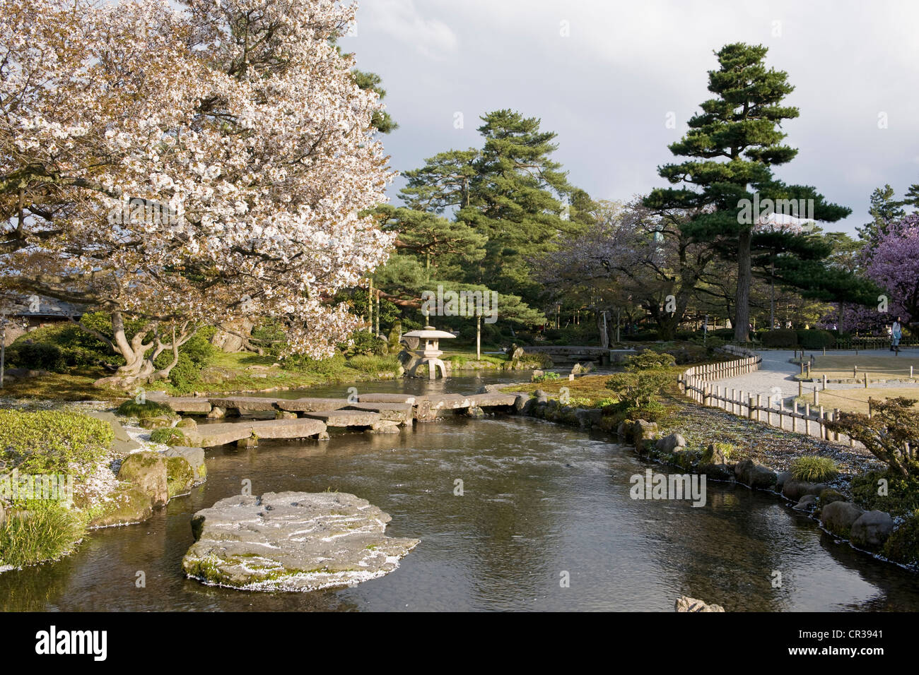 Japan, Insel Honshu, Region Chubu, Kanazawa, Kenroku-En Garten Stockfoto