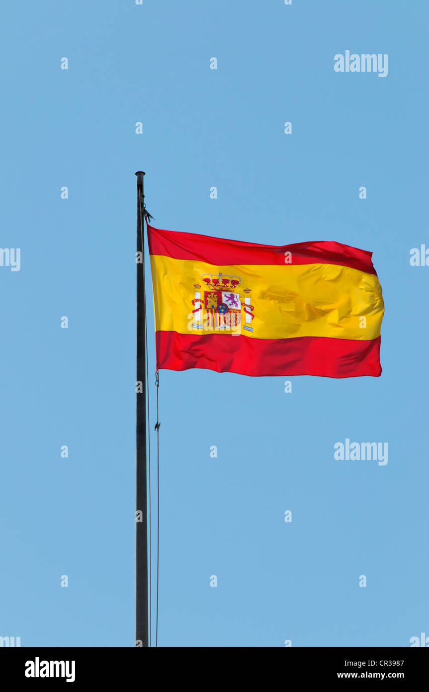 Spanische Flagge, Spanien, Europa Stockfoto