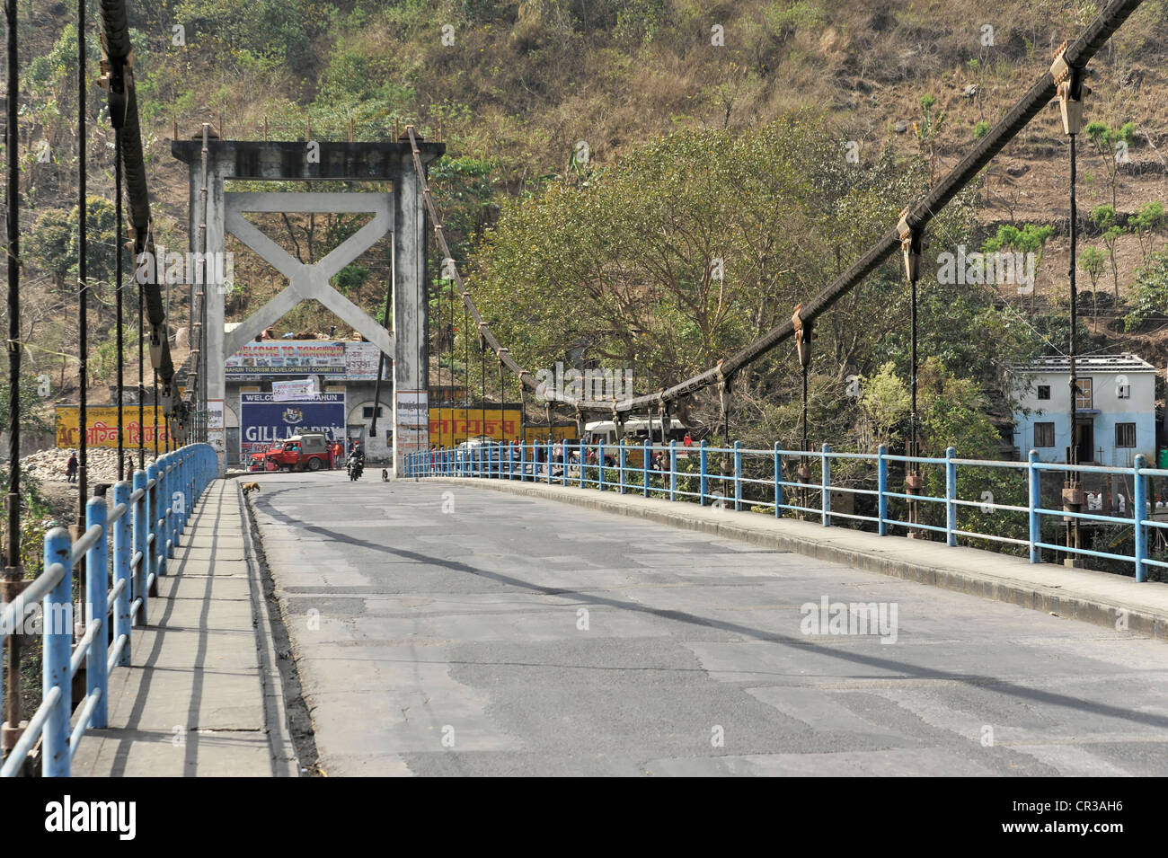Prithvi Highway, Trishuli Brücke bei Mugling, Nepal, Südasien Stockfoto