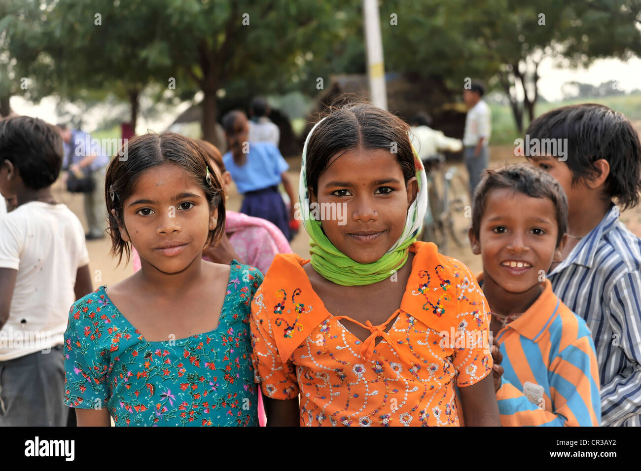 Indische Kinder aus Kalakho, Porträt, Rajasthan, Nordindien, Indien, Südasien, Asien Stockfoto