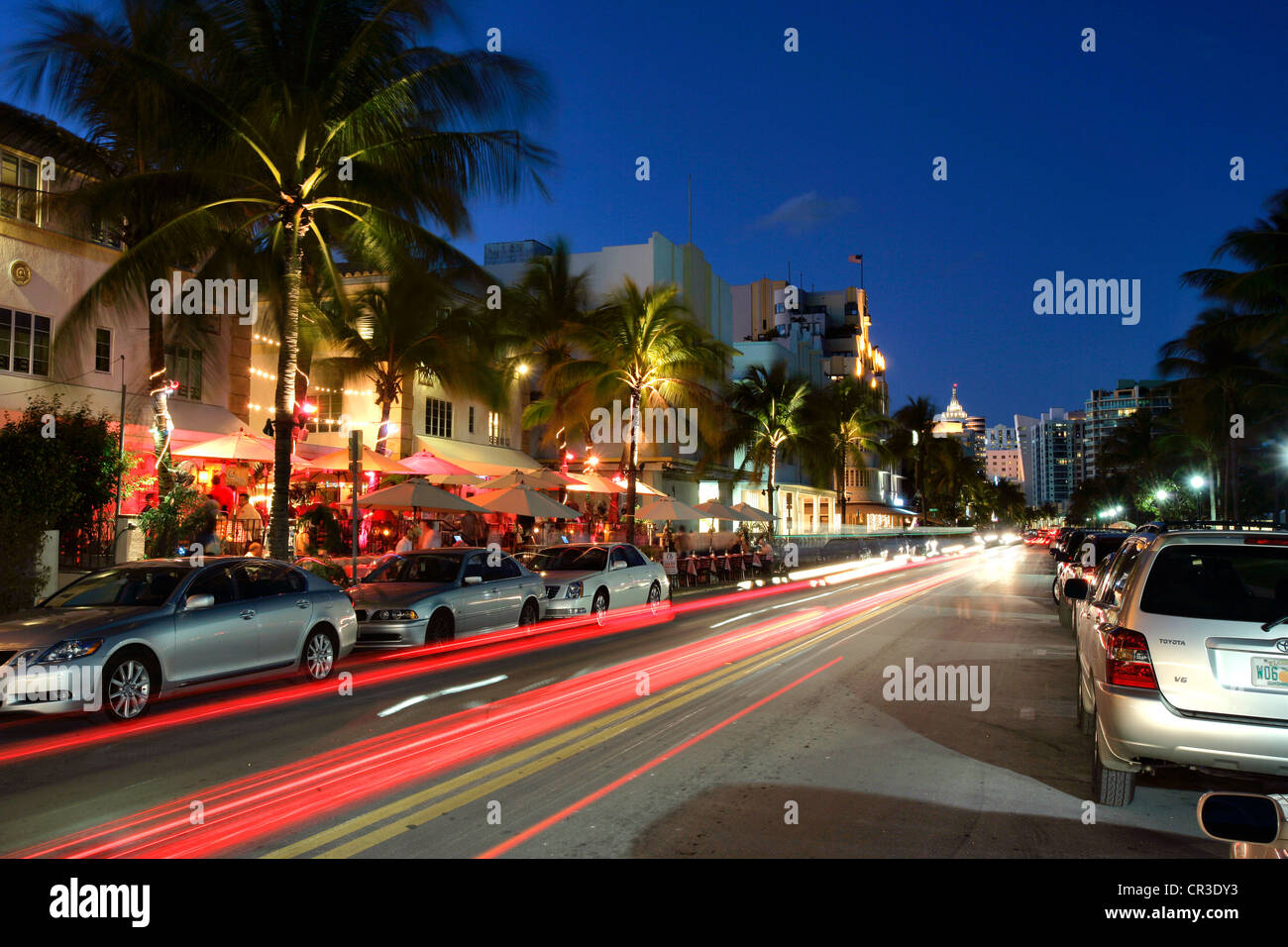 USA, Florida, Miami, Miami Beach, Ocean Drive Stockfoto
