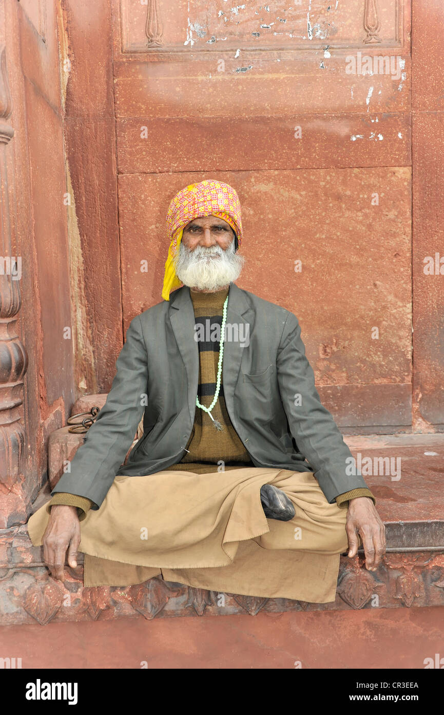 Sadhu oder heiliger Mann, Delhi, Nordindien, Indien, Asien Stockfoto