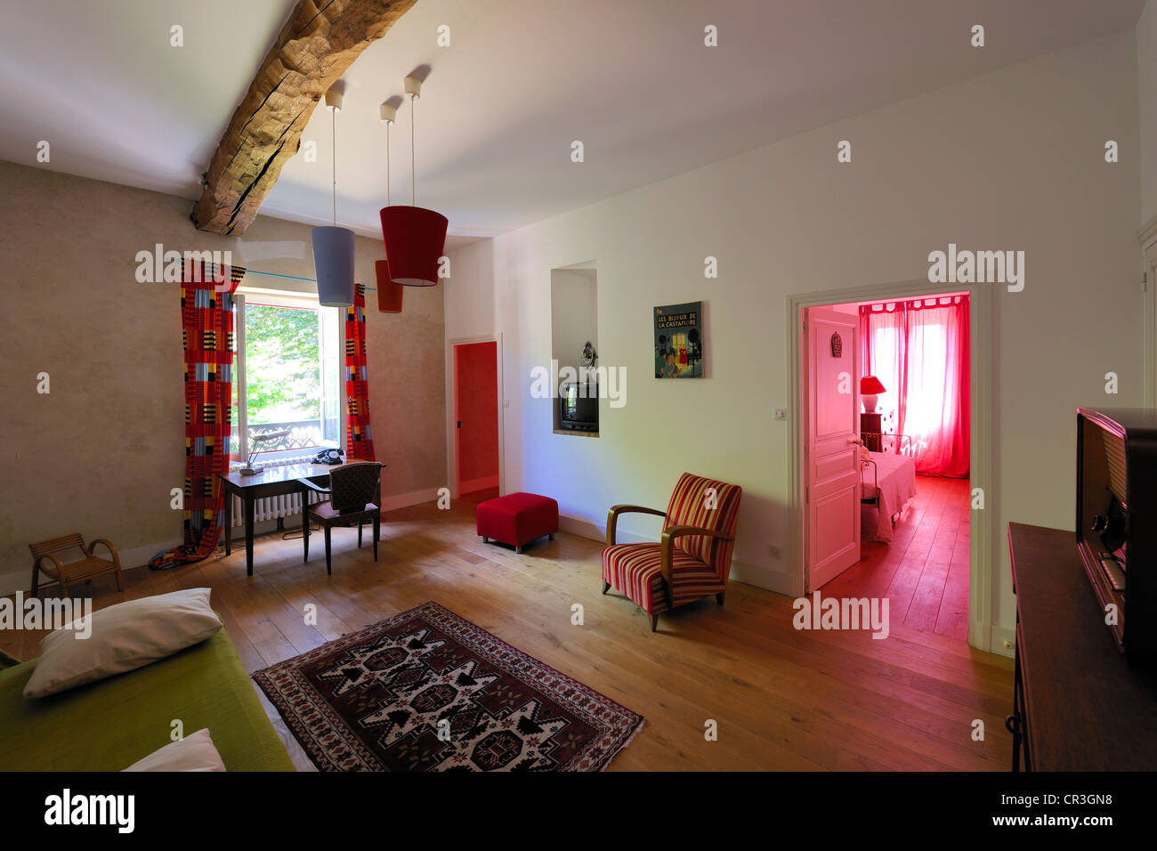 Frankreich, Saone et Loire, Maconnais, Cluny, Claire Bouvrot Bed and Breakfast in 6 Place du Marche Stockfoto