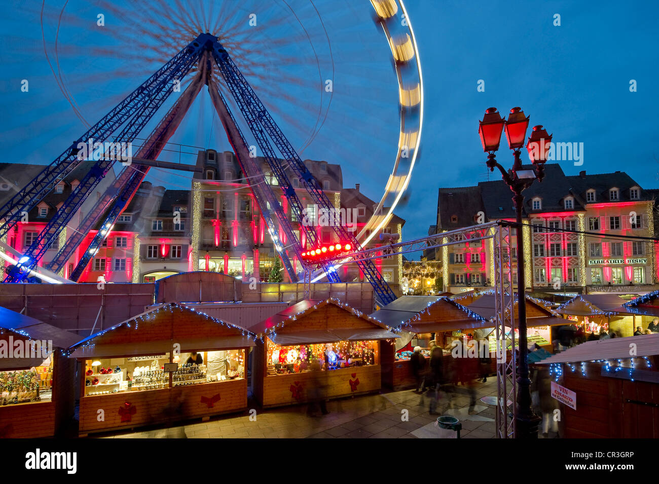 Christmas Market, Mülhausen, Elsass, Frankreich, Europa Stockfoto