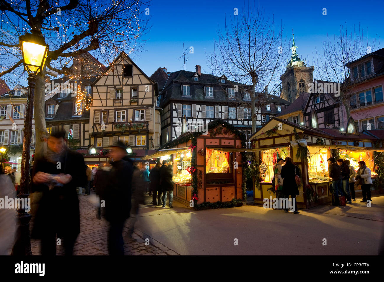 Weihnachten Markt, Colmar, Elsass, Frankreich, Europa Stockfoto